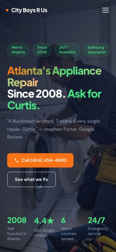 City Boys R Us mobile site